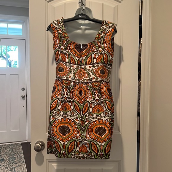 Milly Multicolor silk dress size 10 - Picture 4 of 4